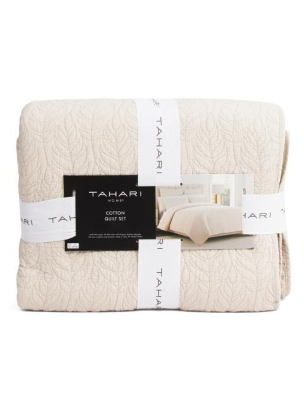 TAHARI HOME Cotton Leaves Quilt Set
